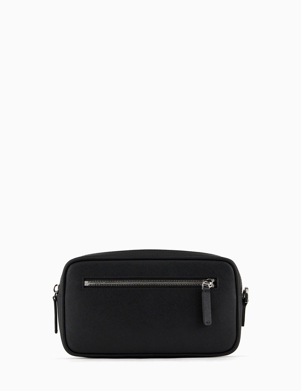 Beauty in pelle rigenerata saffiano placchetta aquila ASV nero