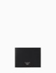 Portafoglio coin pocket in pelle rigenerata saffiano placchetta aquila ASV nero