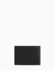 Portafoglio coin pocket in pelle rigenerata saffiano placchetta aquila ASV nero