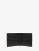 Portafoglio a libro Greyson sottile con logo marrone nero
