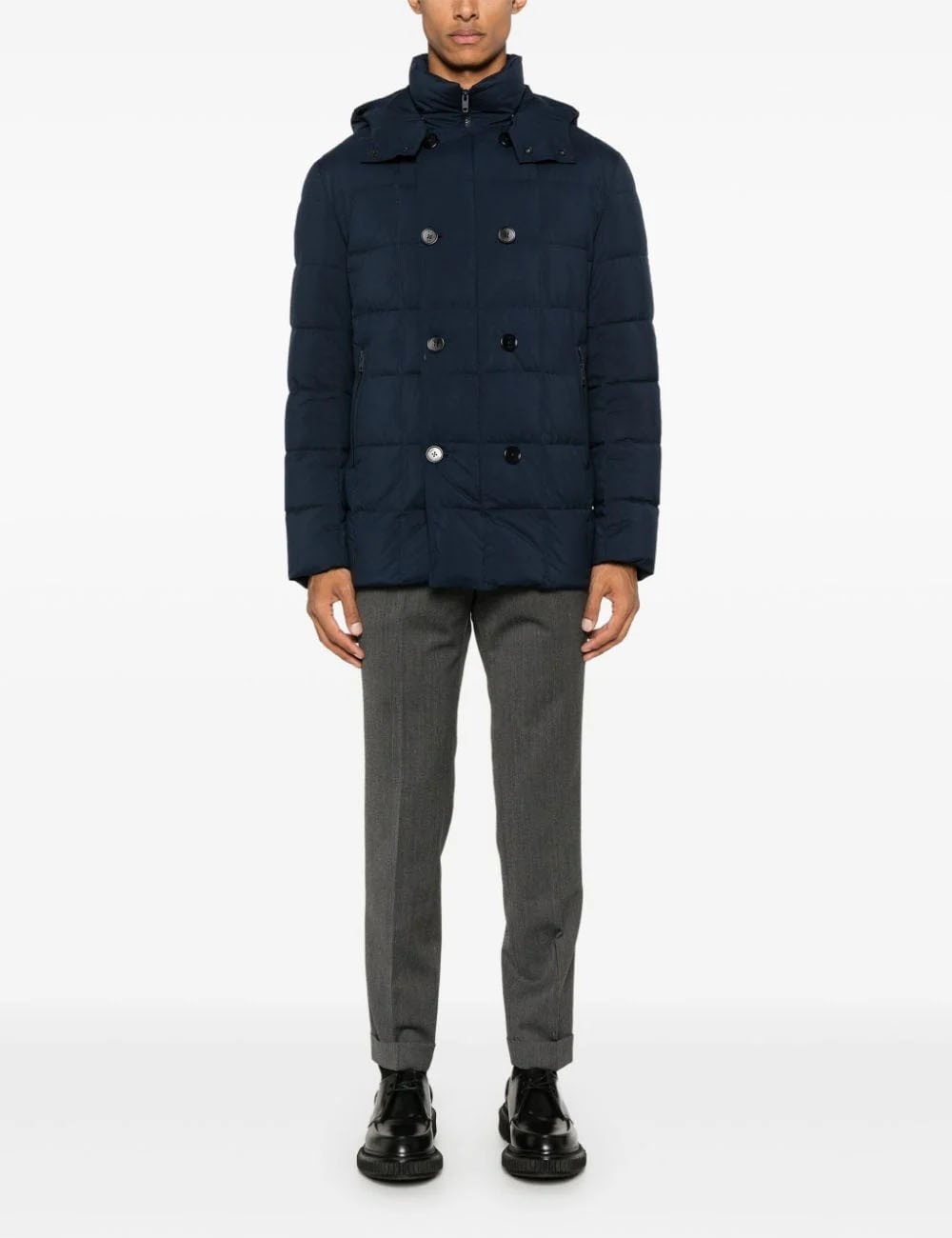 Piumino doppiopetto blu