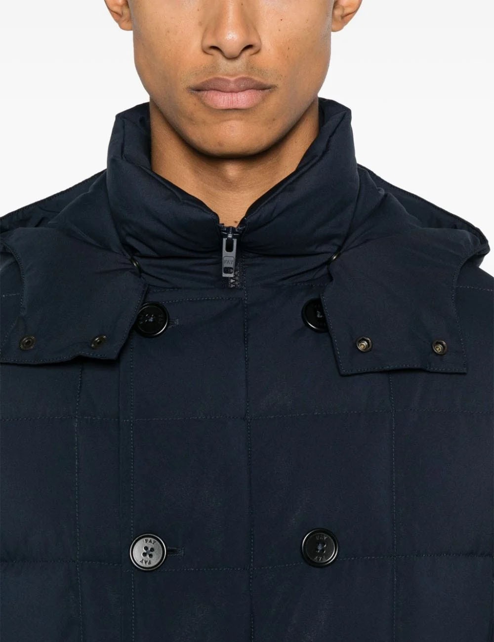 Piumino doppiopetto blu