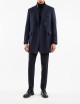 Double-breasted Double Coat in Wool and Cashmere blue