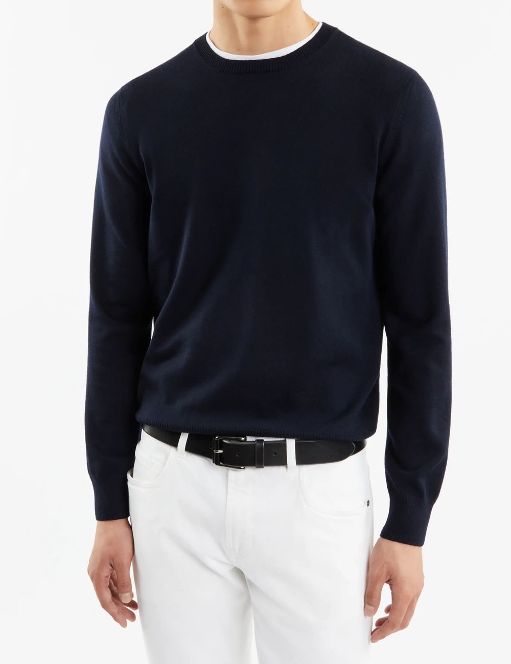 Pull Girocollo in Lana blu