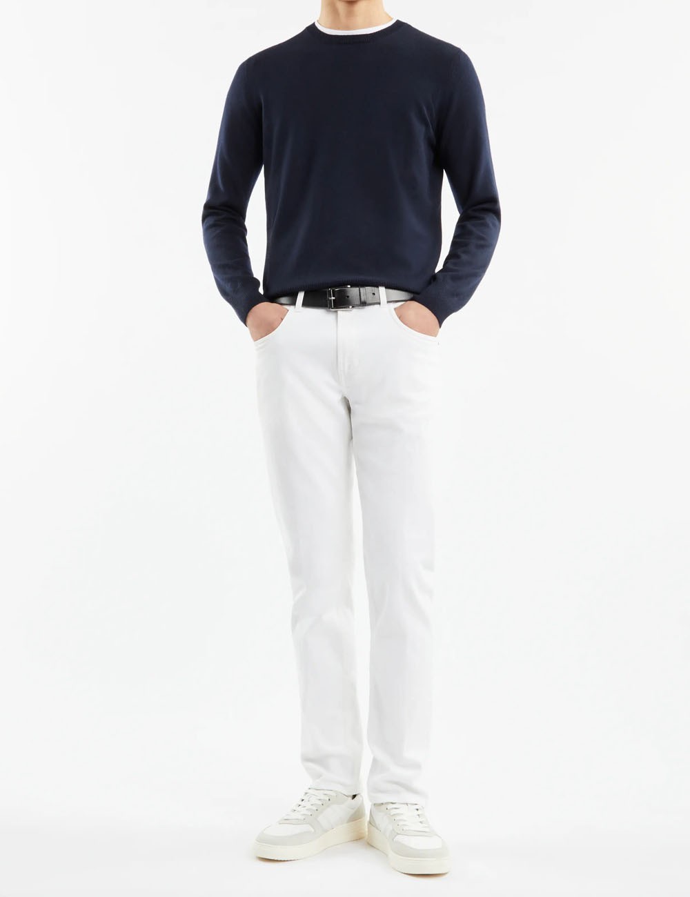 Pull Girocollo in Lana blu