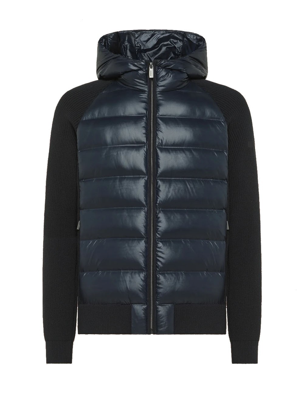 Amos Perla Duck Hood Zip Knit blue black