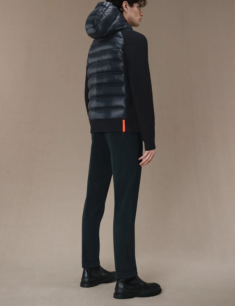 Maglia con zip e cappuccio Amos Perla Duck blue black