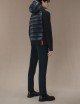 Amos Perla Duck Hood Zip Knit blue black