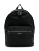 Zaino con placca logo nero
