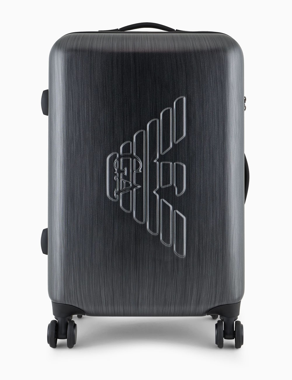 Trolley medio in ABS con maxi aquila a rilievo grigio