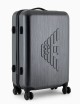 Trolley medio in ABS con maxi aquila a rilievo grigio