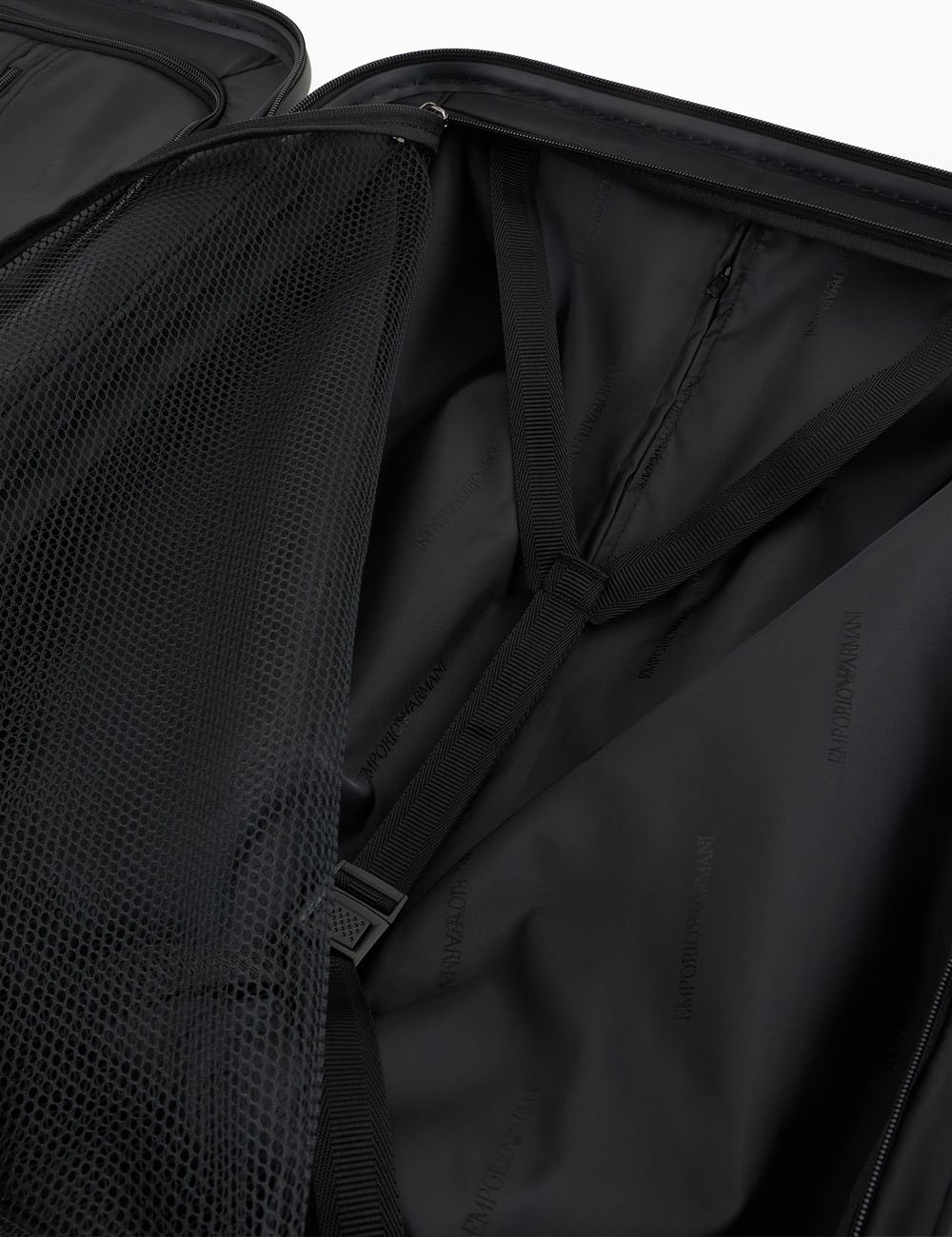 ABS medium trolley suitcase with oversized, embossed eagle gray