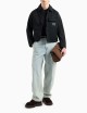 T-shirt in jersey misto lyocell con ricamo Emporio Armani ASV nera