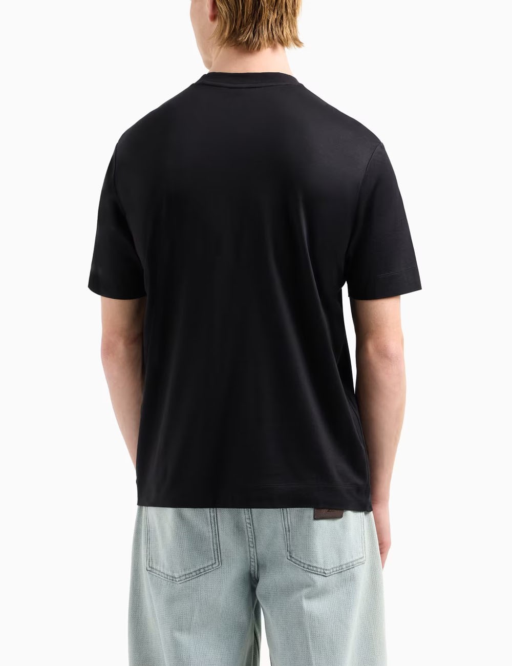 ASV jersey-Lyocell blend T-shirt with Emporio Armani embroidery nera