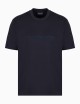 ASV jersey-Lyocell blend T-shirt with Emporio Armani embroidery blu navy