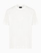 T-shirt in jersey misto lyocell con ricamo Emporio Armani ASV bianca