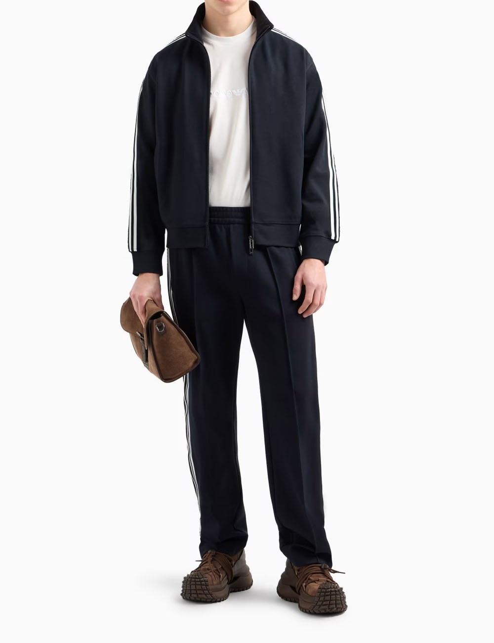 ASV jersey-Lyocell blend T-shirt with Emporio Armani embroidery white