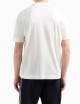 T-shirt in jersey misto lyocell con ricamo Emporio Armani ASV bianca