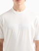 T-shirt in jersey misto lyocell con ricamo Emporio Armani ASV bianca