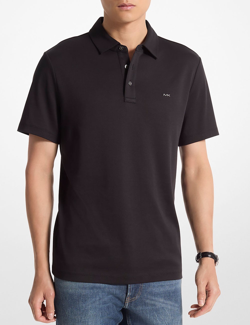 Cotton Polo Shirt black