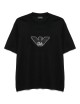 T-shirt in jersey misto lyocell con ricamo logo ASV nera