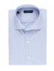 Camicia regular fit con collo francese in popeline azzurra