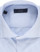 Regular fit French collar shirt crafted poplin light blue