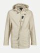 Parka Corto in Popeline Tecnico sabbia
