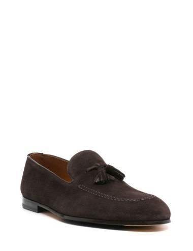 Suede moccasins with tassel Adler brown with moor's head bottom