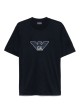 T-shirt in jersey misto lyocell con ricamo logo ASV blu