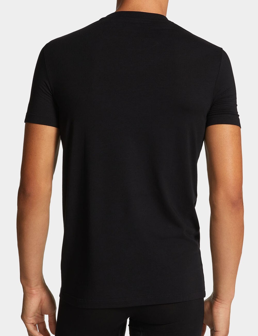 T-shirt con logo ricamato nera