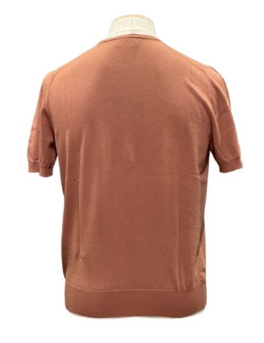 T-SHIRT IN MAGLIA COTONE ORGANICO MARRONE