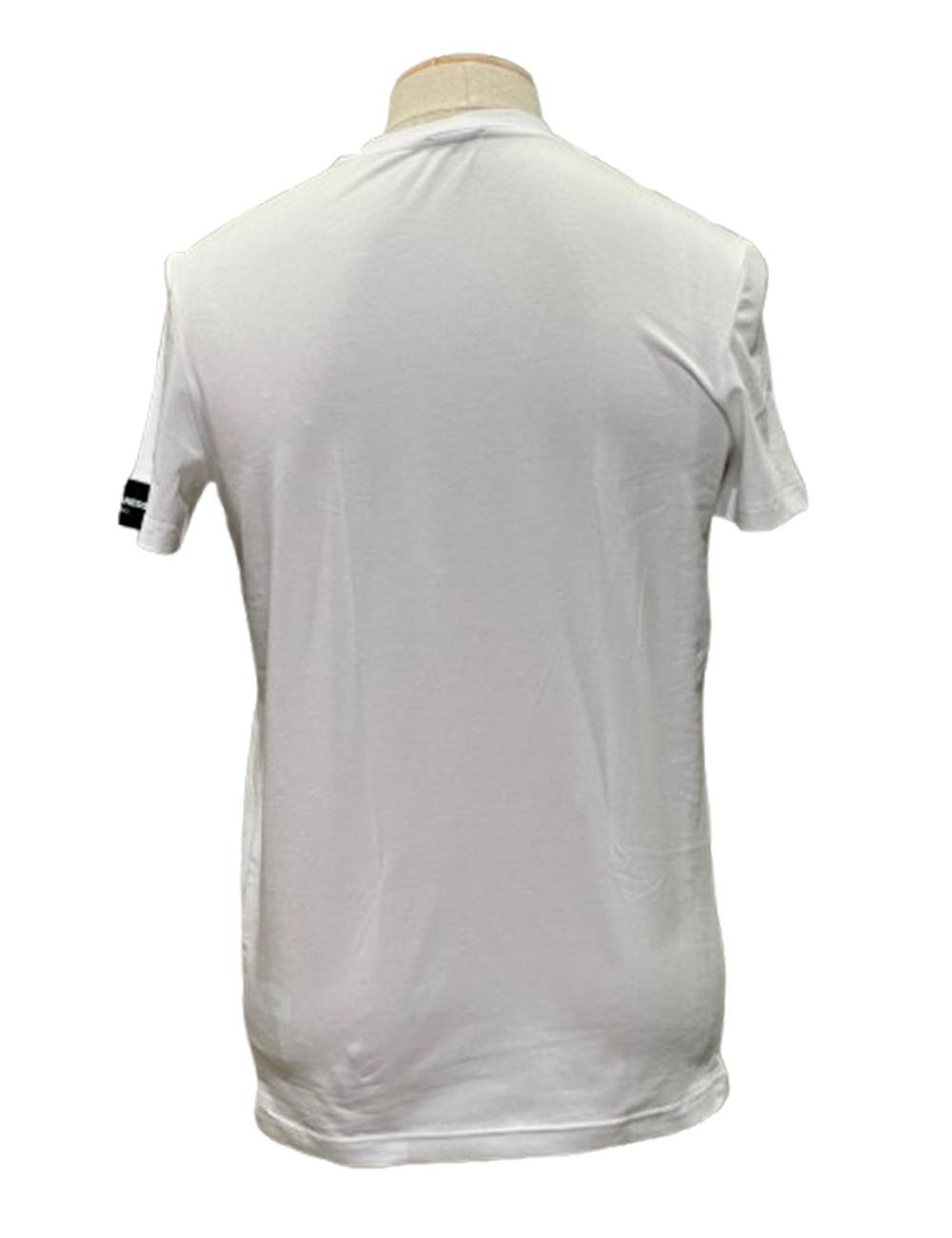 T-shirt con logo ricamato bianca