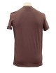 T-shirt con logo ricamato marrone