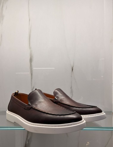 Mocassino da barca marrone