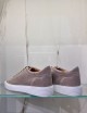 Sneakers scamosciate traforate tortora