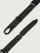 Cintura Nobuckle Bull in cuoio con micro-borchie nera