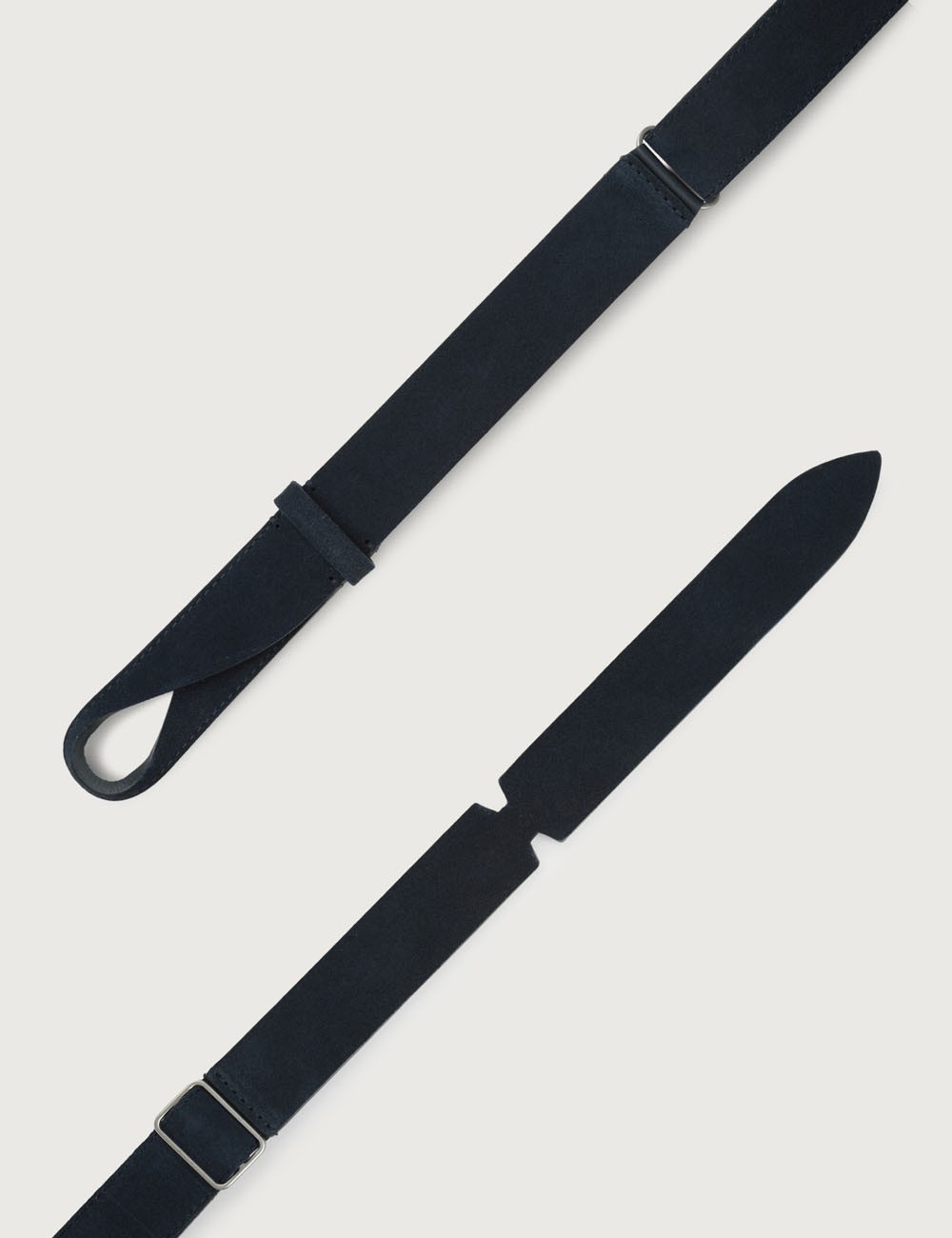 Cintura Nobuckle Suede in camoscio blu