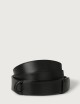 Cintura Nobuckle Bull in cuoio nera
