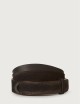 Cloudy suede Nobuckle belt chocolate