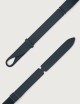 Micron leather Nobuckle belt navy