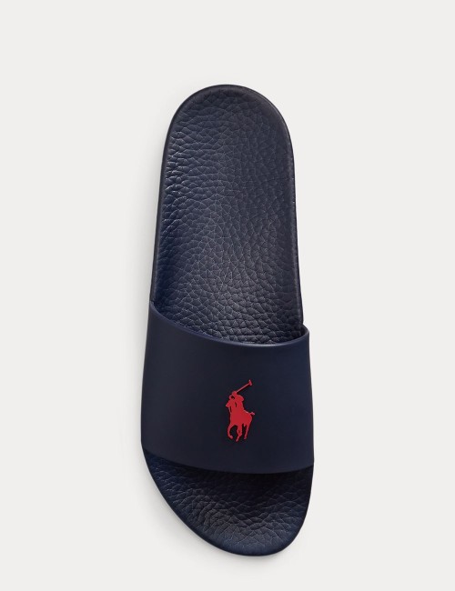 Ciabatte con pony blu