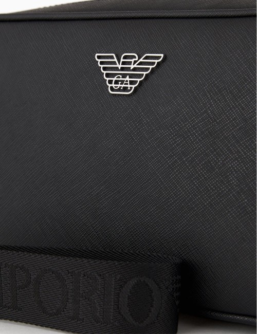 Beauty in pelle rigenerata saffiano placchetta aquila ASV
