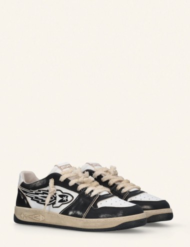 Sneakers uomo Entjpn Egg Rocket vintage in pelle nera