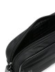Beauty case con logo in nylon riciclato nero