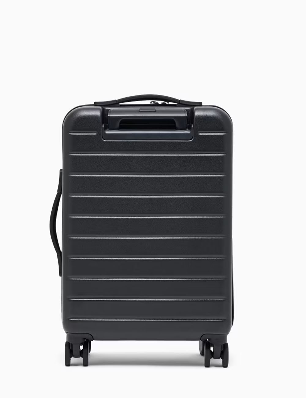 Trolley cabina in ABS dettaglio saffiano e placchetta aquila nero