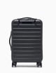 ABS carry-on case with Saffiano detail and eagle plate black