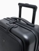 ABS carry-on case with Saffiano detail and eagle plate black