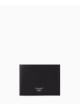Portafoglio coin pocket in pelle rigenerata saffiano placchetta aquila ASV nero