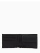 Portafoglio coin pocket in pelle rigenerata saffiano placchetta aquila ASV nero